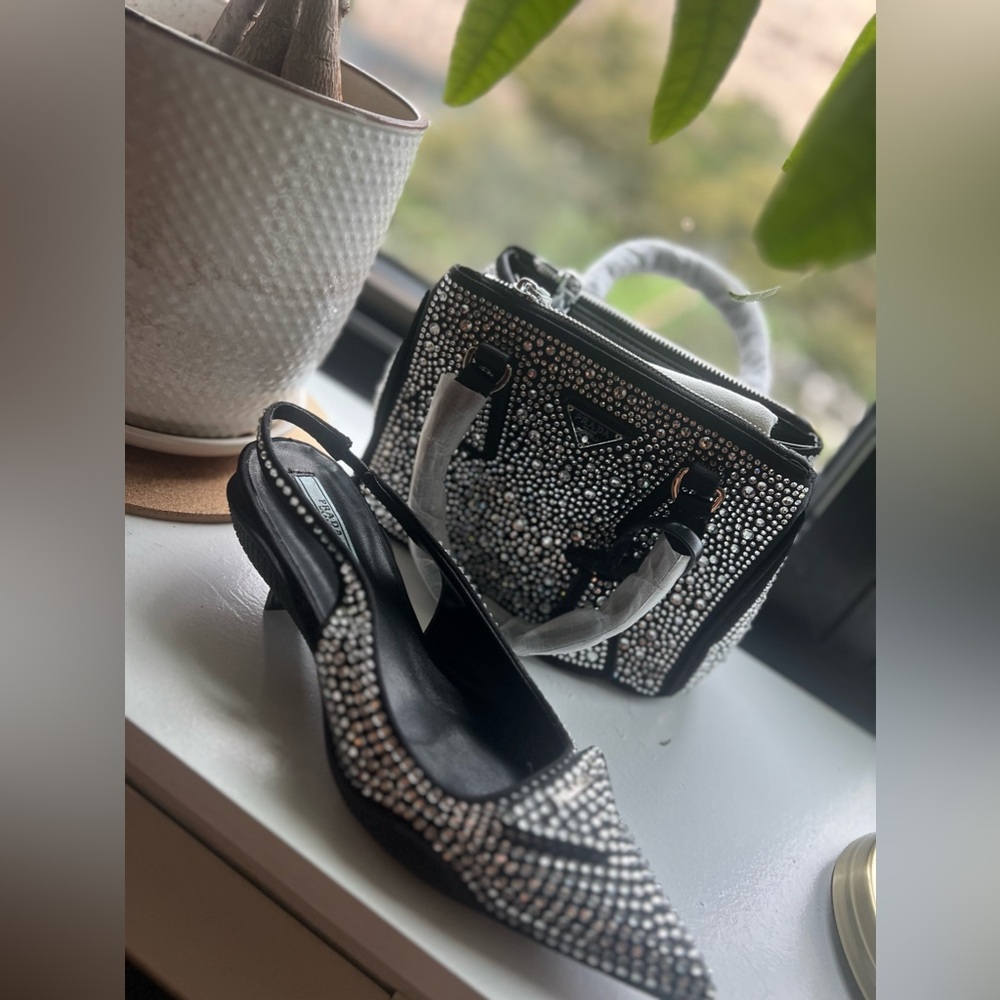 Prada mini purse and matching shoe